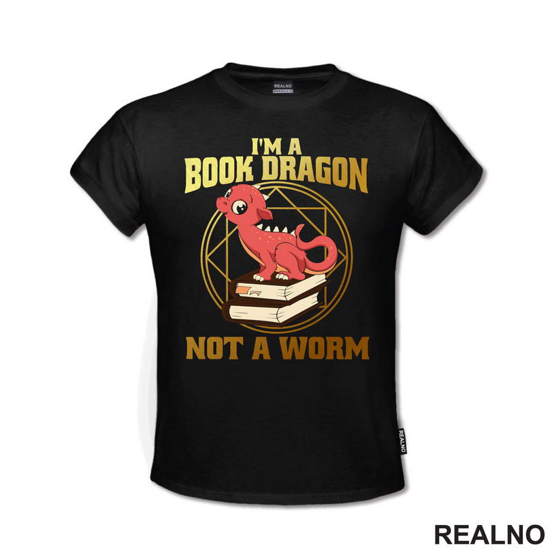 I'm A Book Dragon Not A Worm - Golden - Books - Čitanje - Knjige