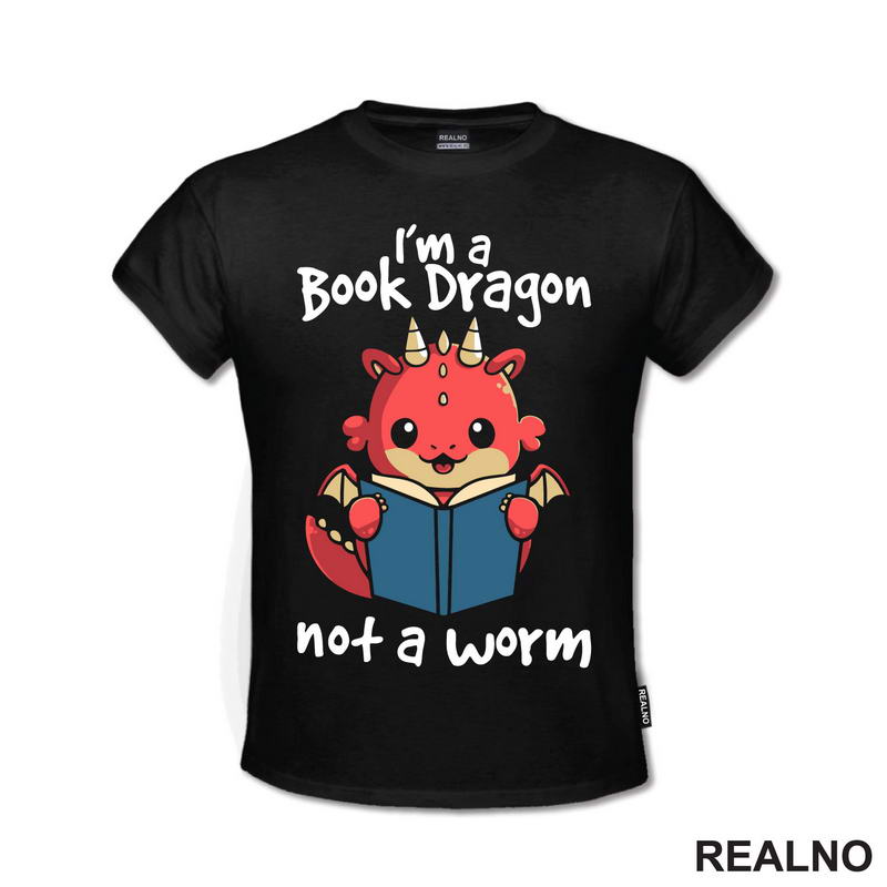 I'm A Book Dragon Not A Worm - Baby Dragon - Books - Čitanje - Knjige