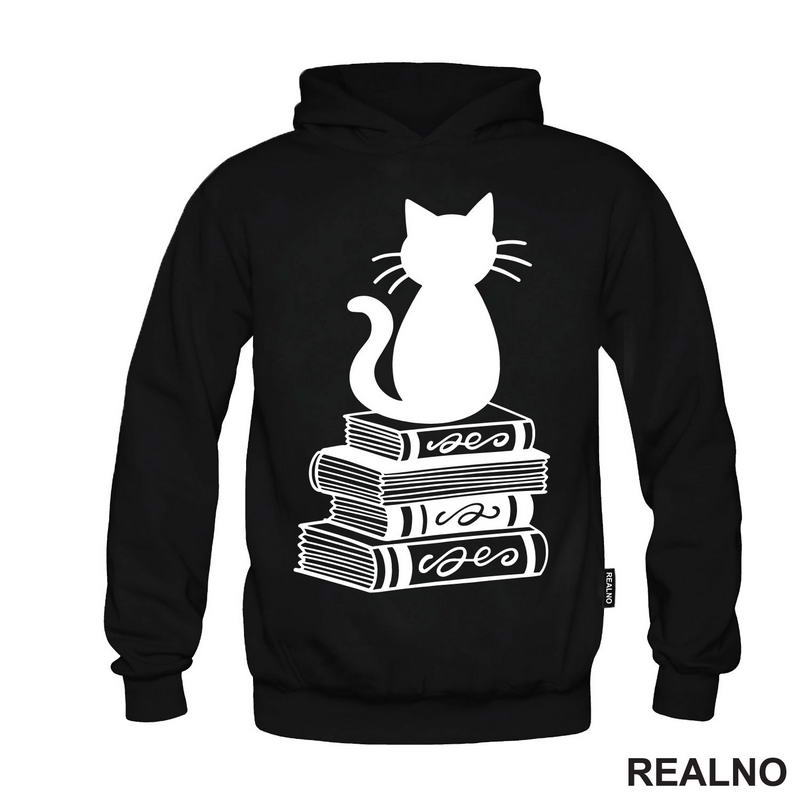 Cat And Books - Illustration - Books - Čitanje - Knjige
