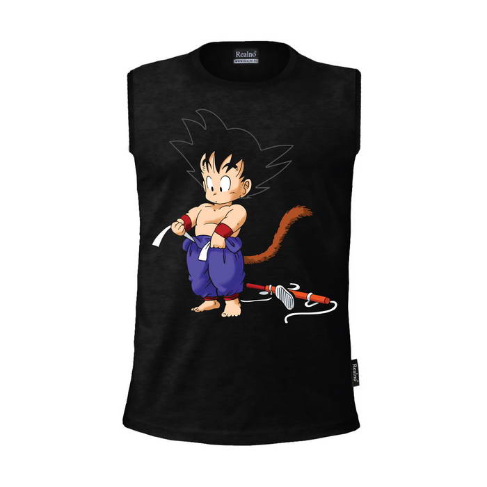 Tying His Belt - Goku - Dragon - Ball - Majica