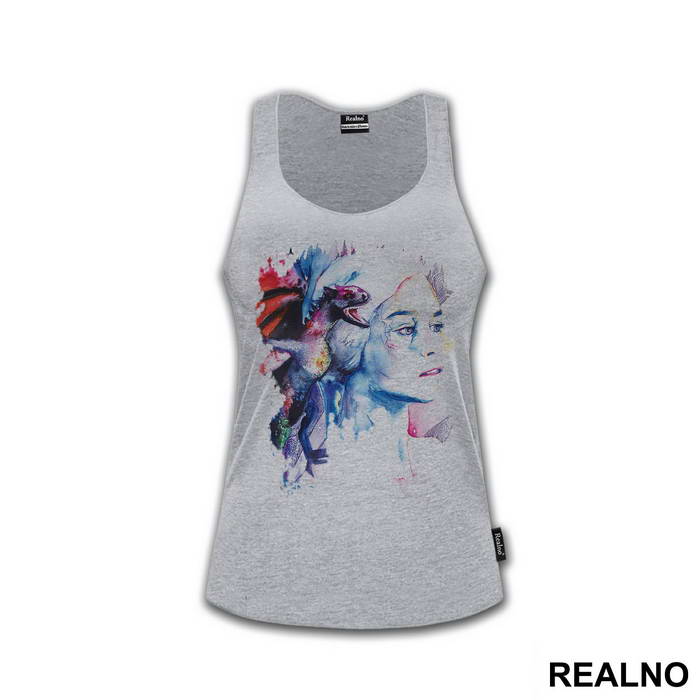 Khaleesi And The Dragon Watercolor - House Targaryen - Game Of Thrones - GOT - Majica