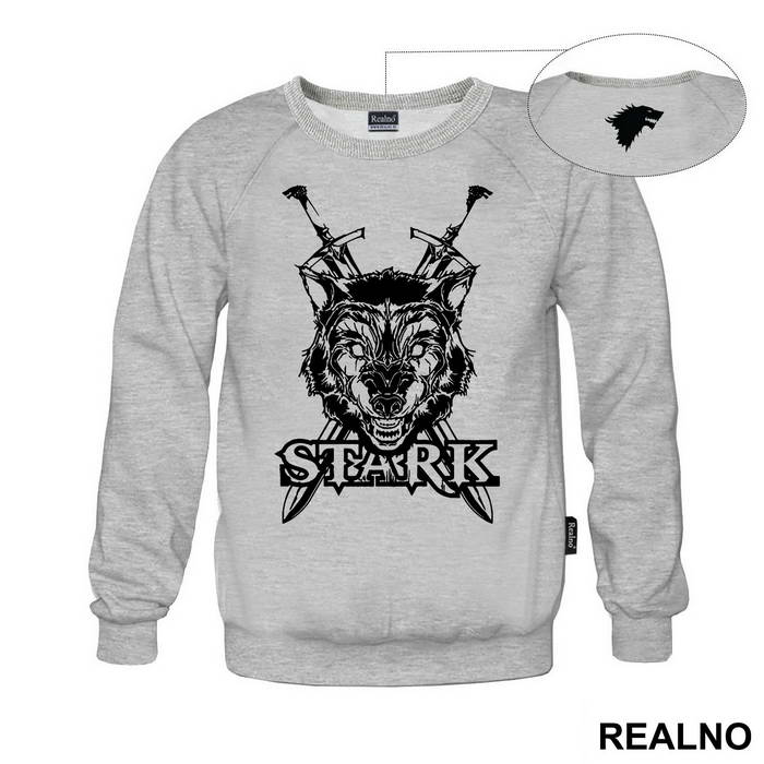 Wolf With Two Swords, House Stark - Game Of Thrones - GOT - Majica