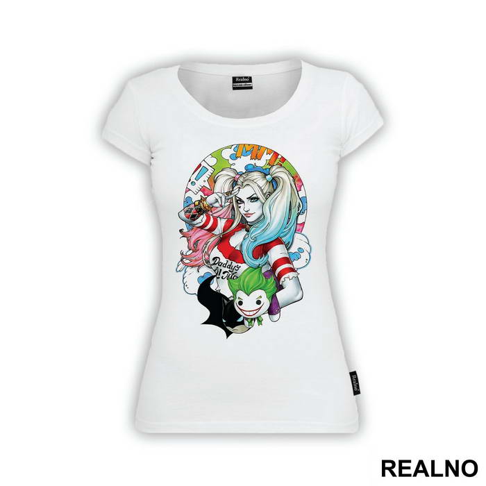 Holding Batman And Joker Illustration - Harley Quinn - Majica