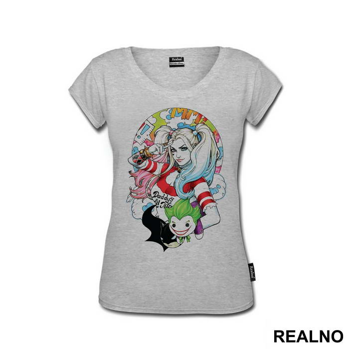 Holding Batman And Joker Illustration - Harley Quinn - Majica