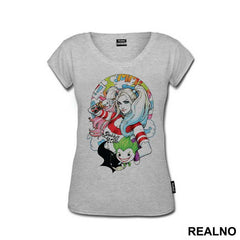 Holding Batman And Joker Illustration - Harley Quinn - Majica