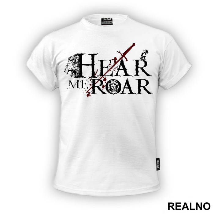 Hear Me Roar With Lion And Sword House Lannister - Game Of Thrones - GOT - Majica