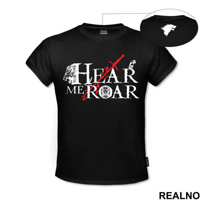 Hear Me Roar With Lion And Sword House Lannister - Game Of Thrones - GOT - Majica