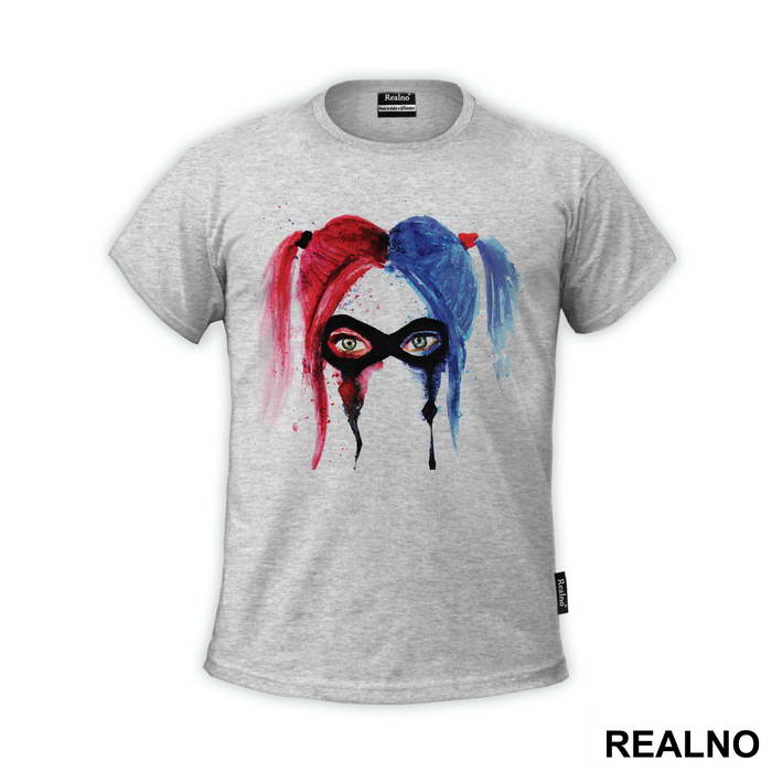 Watercolor Mask Painting - Harley Quinn - Majica