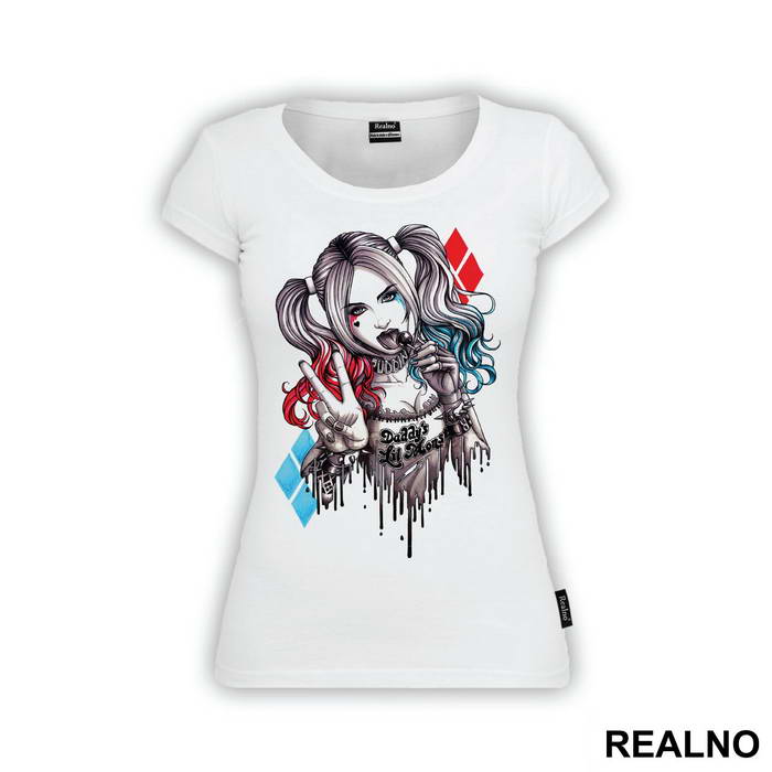 Dripping Portrait - Harley Quinn - Majica
