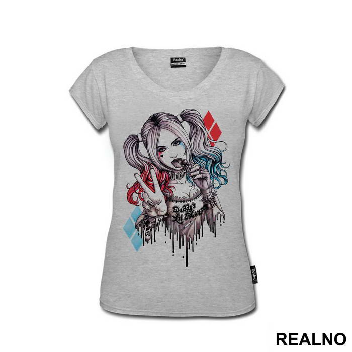 Dripping Portrait - Harley Quinn - Majica