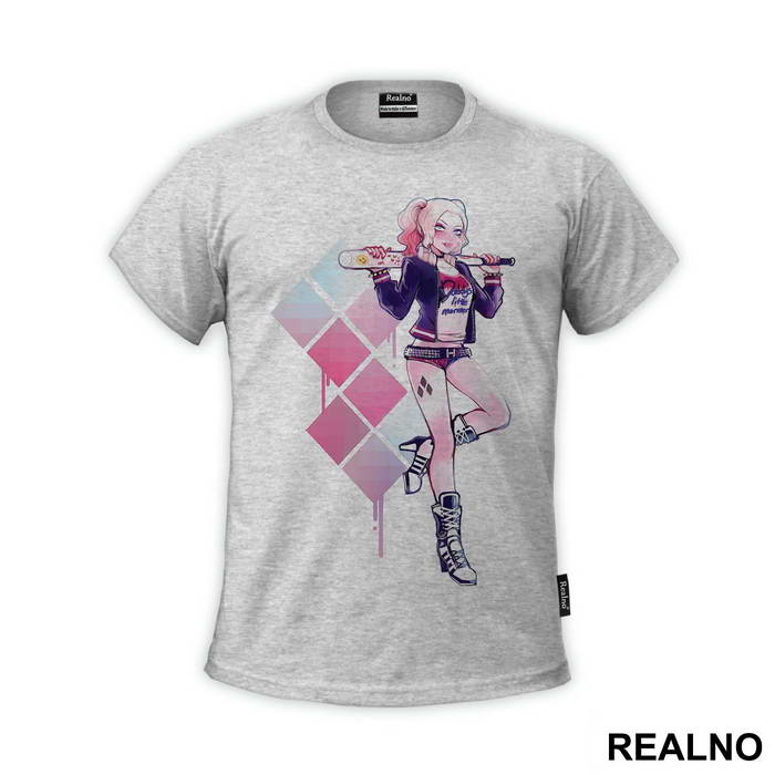 Holding A Bat Over Her Sholder - Harley Quinn - Majica
