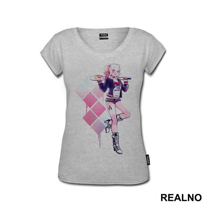 Holding A Bat Over Her Sholder - Harley Quinn - Majica