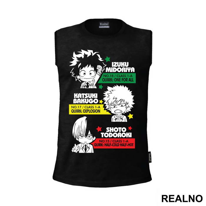Chibi Deku, Bakugo And Todoroki - My Hero Academia - Majica