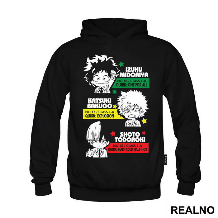 Chibi Deku, Bakugo And Todoroki - My Hero Academia - Majica