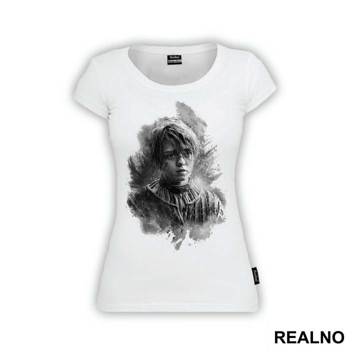 Arya Stark Black And White - House Stark - Game Of Thrones - GOT - Majica