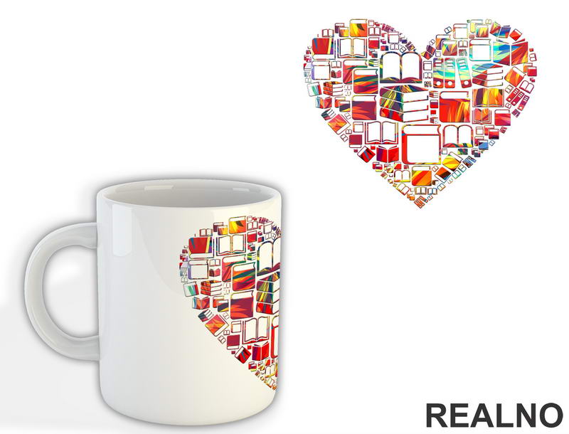 Heart Shaped Books - Colors - Books - Čitanje - Knjige - Šolja