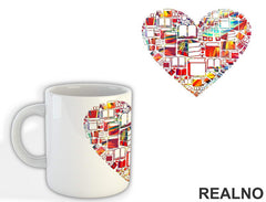 Heart Shaped Books - Colors - Books - Čitanje - Knjige - Šolja