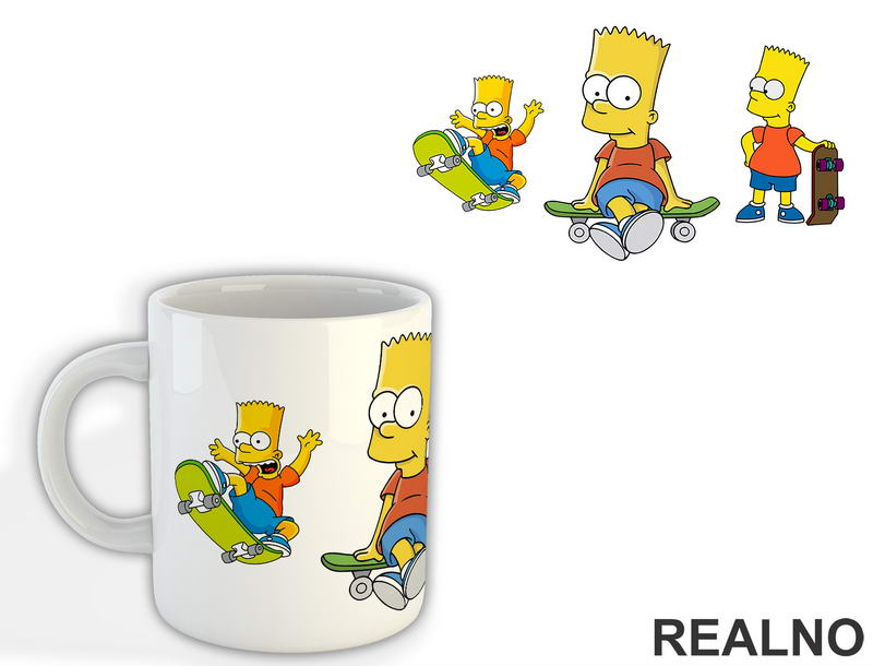 Bart Sa Skejtom - The Simpsons - Simpsonovi - Šolja