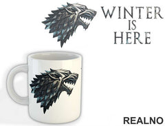Winter Is Here - Gray Dire Wolf Sigil - House Stark - Game Of Thrones - Got - Šolja