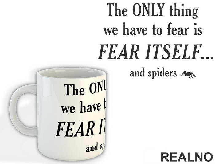 The Only Thing We Have To Fear Is Fear Itself And Spiders - Humor - Šolja