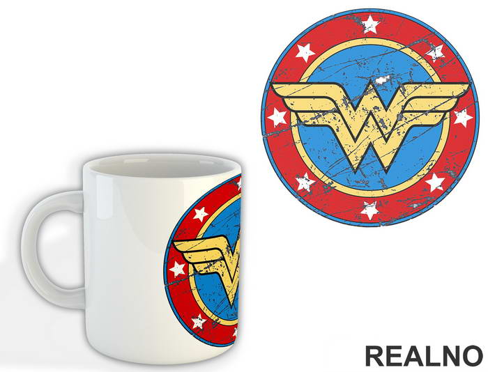 Scratched Shield - Wonder Woman - Šolja