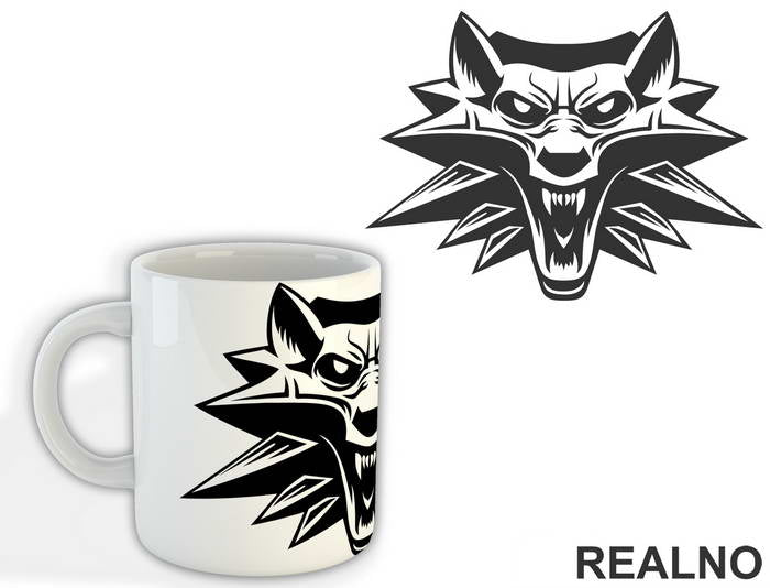 Wolf Head Logo - The Witcher - Šolja