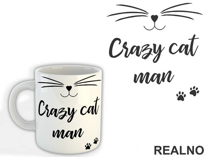 Crazy Cat Man - Mačke - Šolja