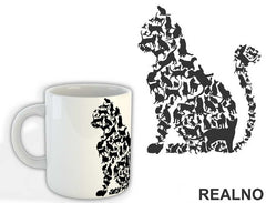 Cats Silhouette - Mačke - Šolja
