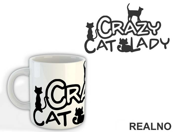 Crazy Cat Lady Cats - Mačke - Šolja