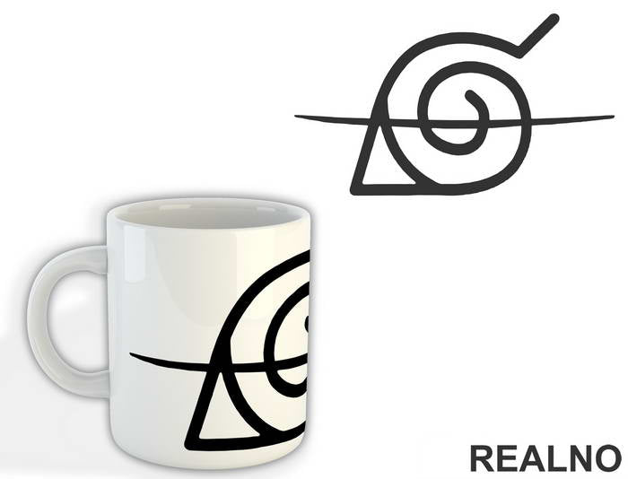 Hidden Leaf Symbol Crossed - Naruto - Šolja