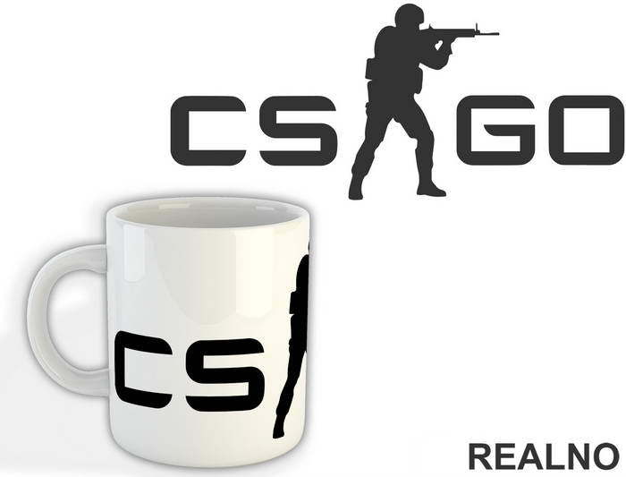 CS Go Logo With Sniper - Counter Strike - CS - Šolja