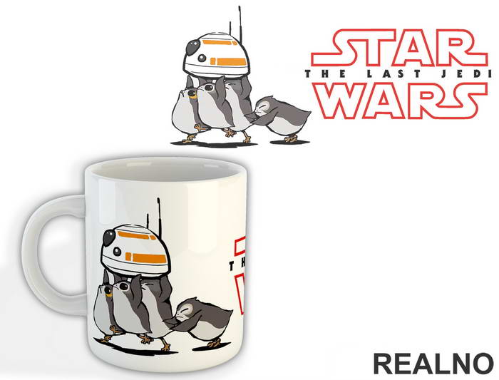 Porgs Carrying BB8 - The Last Jedi - Star Wars - Šolja