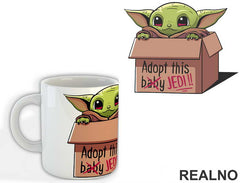 Adopt This Jedi - Baby Yoda - Mandalorian - Star Wars - Šolja