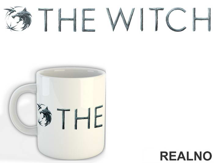 Wolf And Text Logo - The Witcher - Šolja