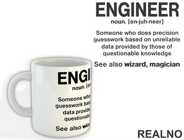 Engineer Definition - Humor - Šolja