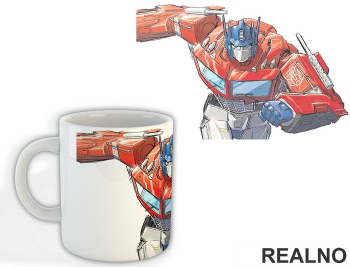 Optimus Prime In Action - Transformers - Šolja