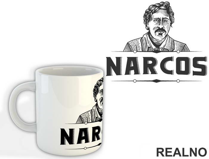 Pablo Escobar Portrait Narcos - Šolja