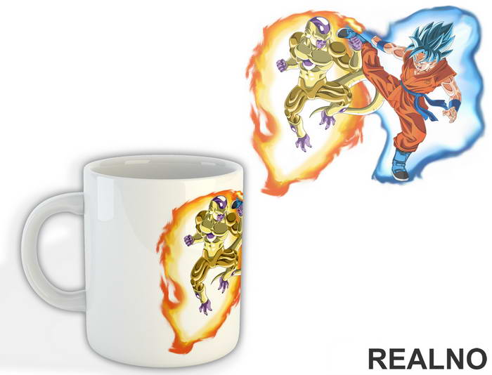 Vs Golden Frieza - Goku - Dragon Ball - Šolja