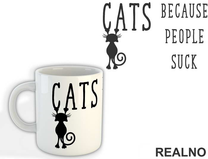 Cats! Because People Suck - Mačke - Cat - Šolja