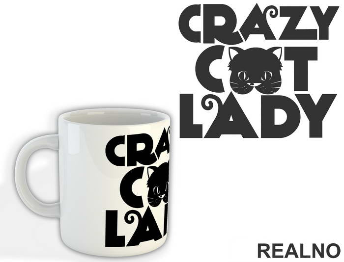 Crazy Cat Lady - Mačke - Šolja