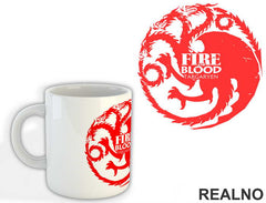 The Targaryen Sigil Fire And Blood - House Targaryen - Game Of Thrones - GOT - Šolja