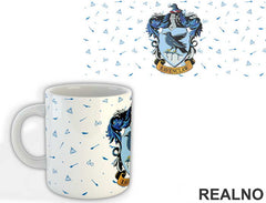 Ravenclaw Logo With Background Symbols - Harry Potter - Šolja