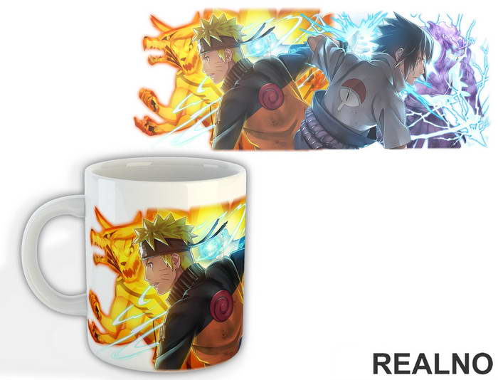 Naruto And Sasuke In Action - Šolja