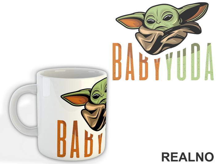 Baby Yoda Tall Text - Yoda - Mandalorian - Star Wars - Šolja