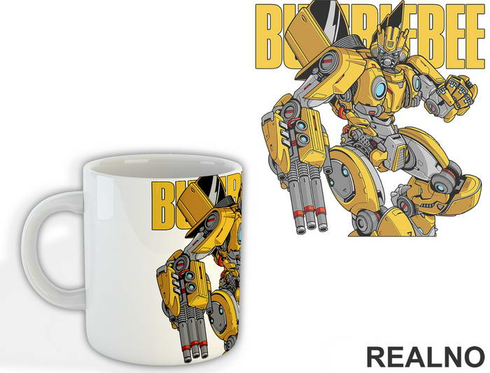 Bumblebee And His Machine Gun - Transformers - Šolja