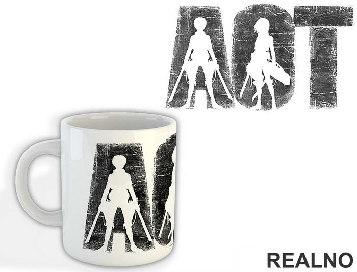 Logo - Attack on Titan - AOT - Šolja