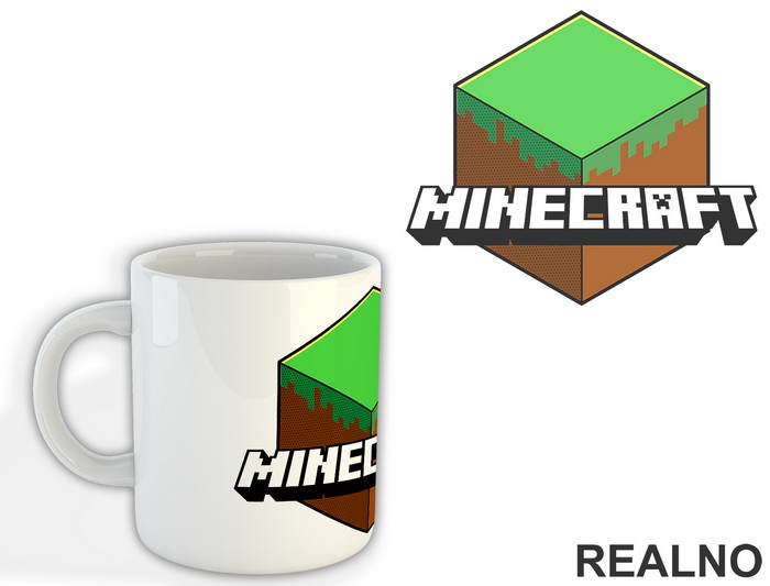 Grass Block Logo - Minecraft - Šolja