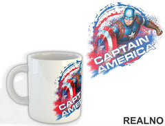 Holding A Shield - Color Splash - Captain America - Avengers - Šolja