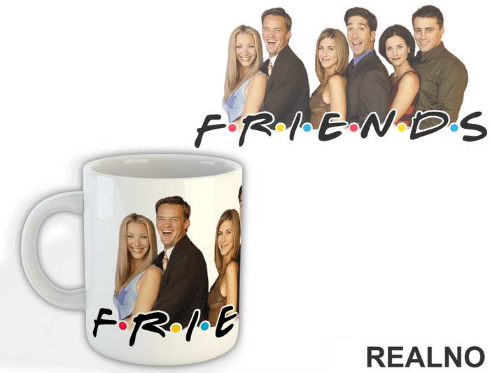Smiling And Logo - Friends - Prijatelji - Šolja