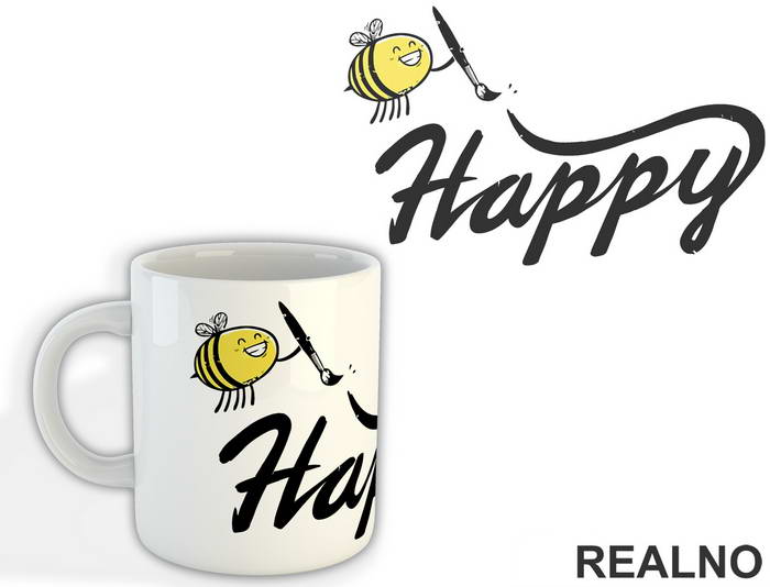 Bee Happy - Humor - Šolja